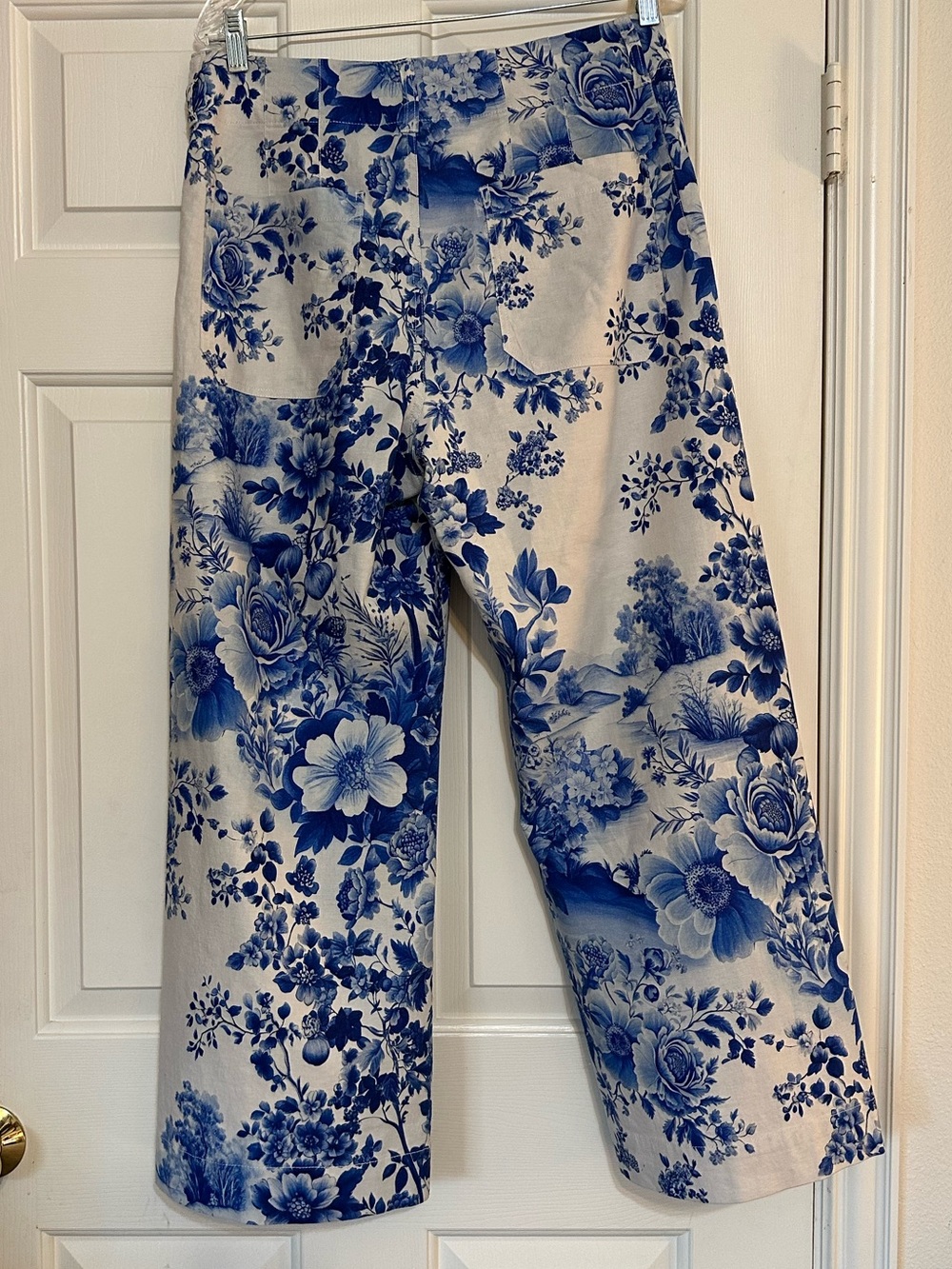 Anthropologie Maeve The Colette Linen Botanical Wide Leg Crop Pants 30 - Picture 4 of 15